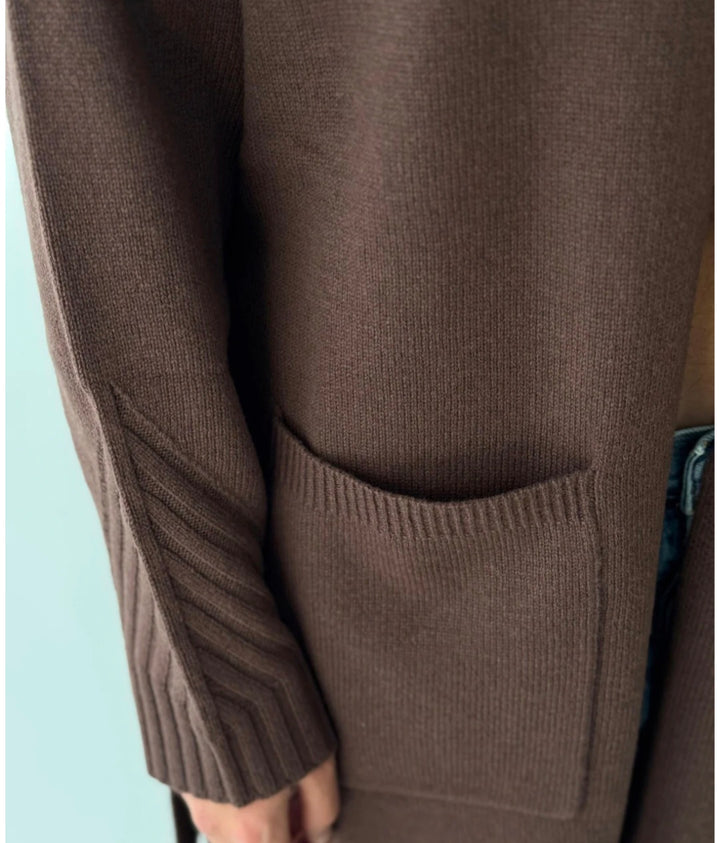 MAJESTIC FILATURES Waiscoat long sleeves Chocolate