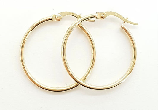 14K Gold Classic Hoop Earrings – 23mm
