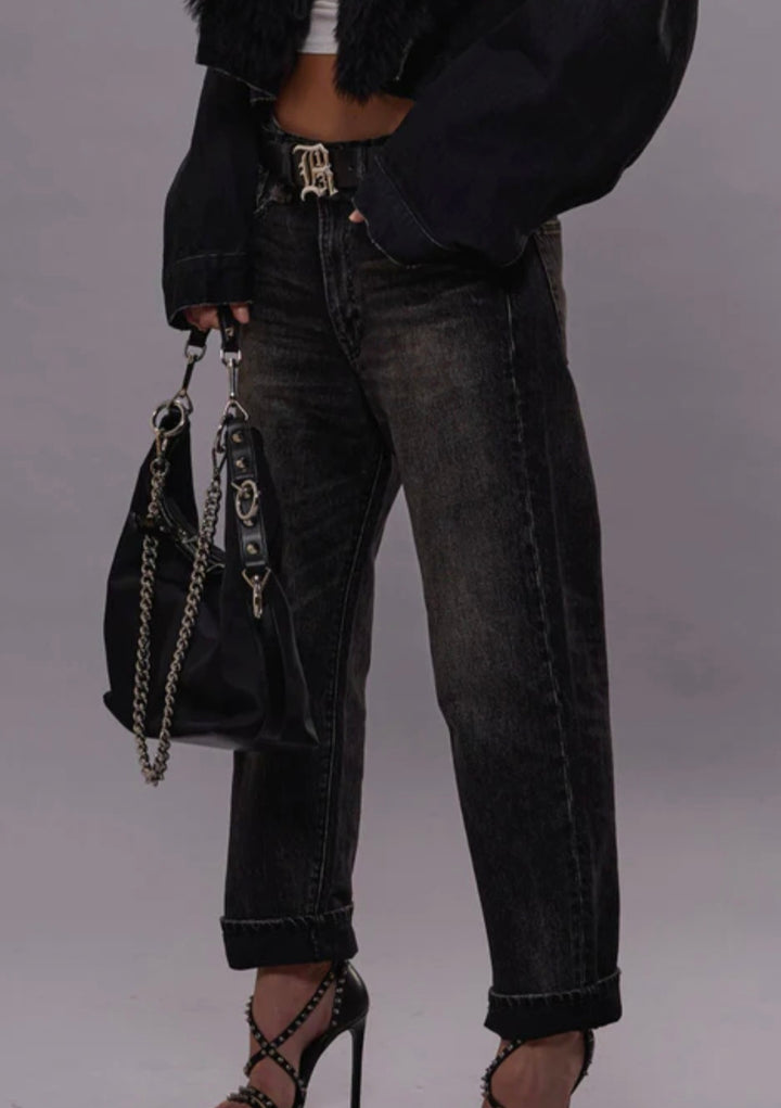 R13 BOYFRIEND JEAN JAKE BLACK