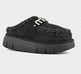 MOU Bounce clog metal logo In Black