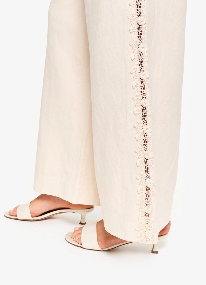CAMI NYC Lorca High Rise Linen Pant Bone