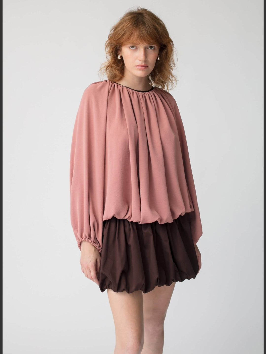 KIANNE Flower Skirt Brown