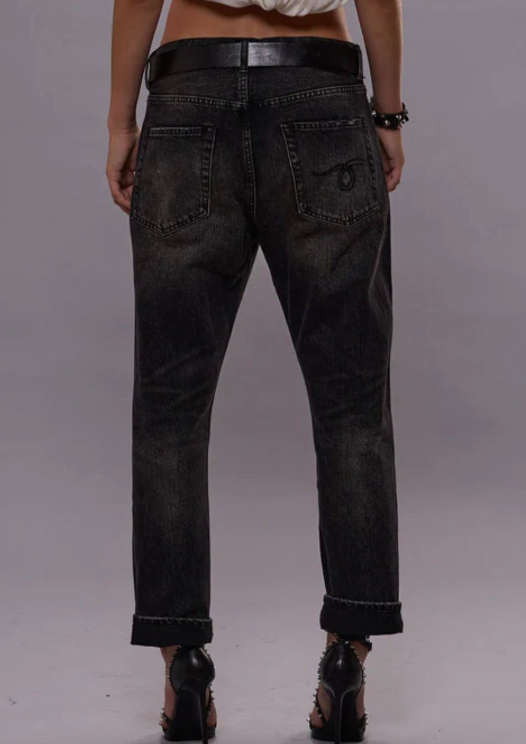R13 BOYFRIEND JEAN JAKE BLACK