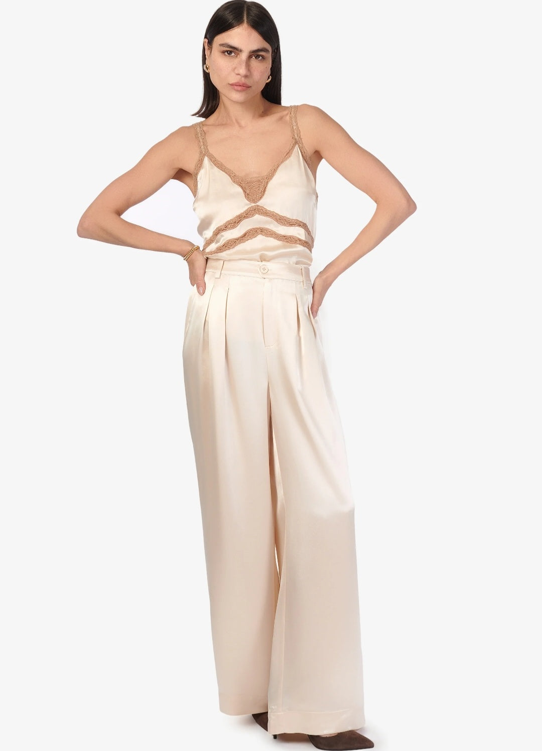 CAMI NYC Davina Wide Leg Pant Bone