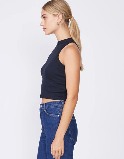 STATESIDE  2x1 Rib Halter Cropped Tank