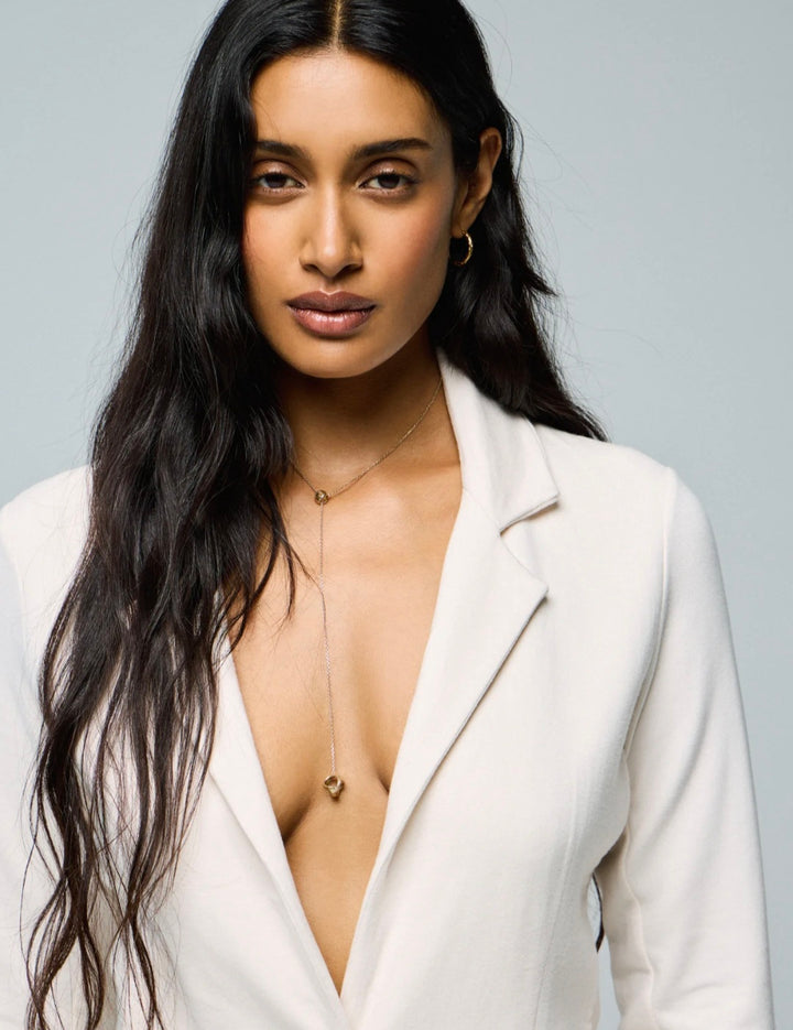 MAJESTIC FILATURES Blazer in Cotton and Cashmere Raw White