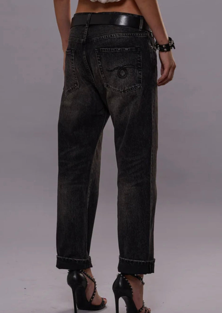 R13 BOYFRIEND JEAN JAKE BLACK