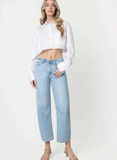 VERVET Charm - High Rise Wide Barrel Jeans