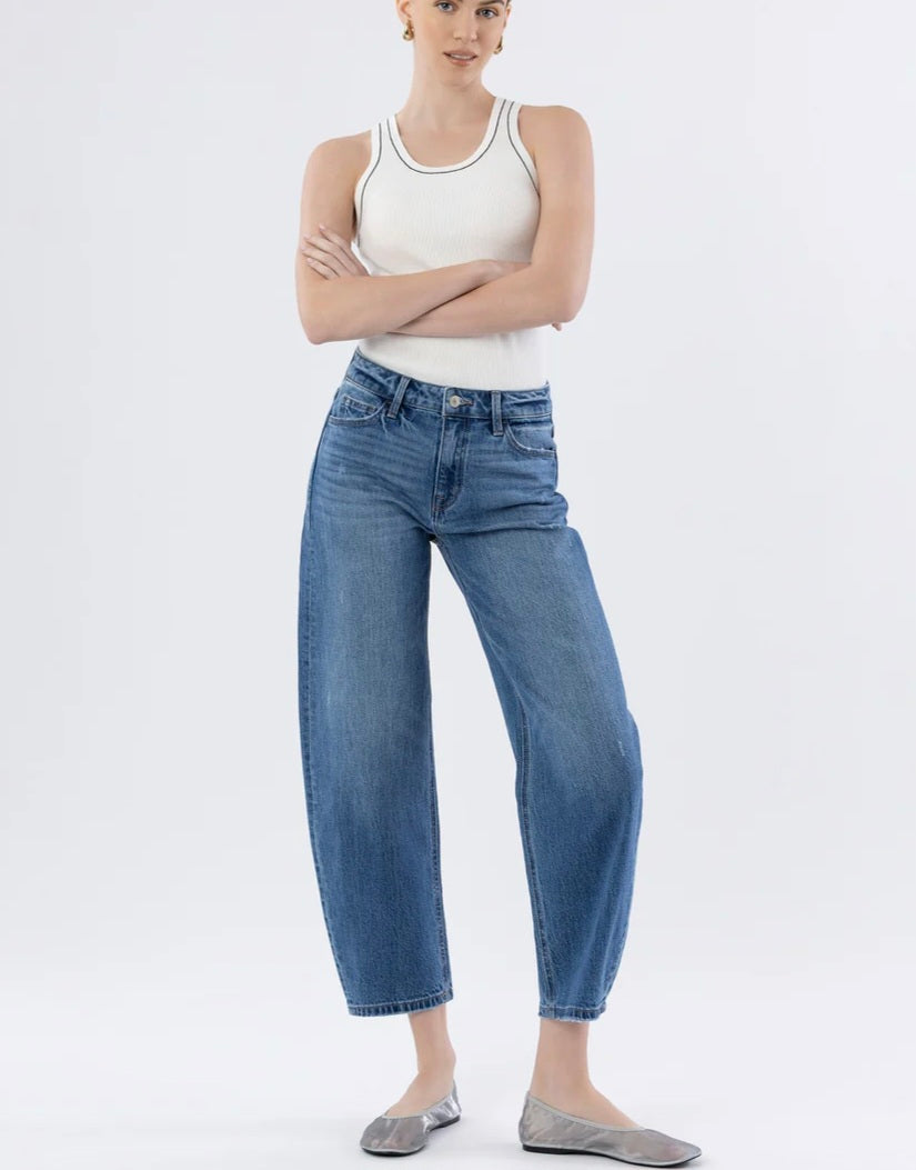VERVET Trasimeno - High Rise Barrel Jeans