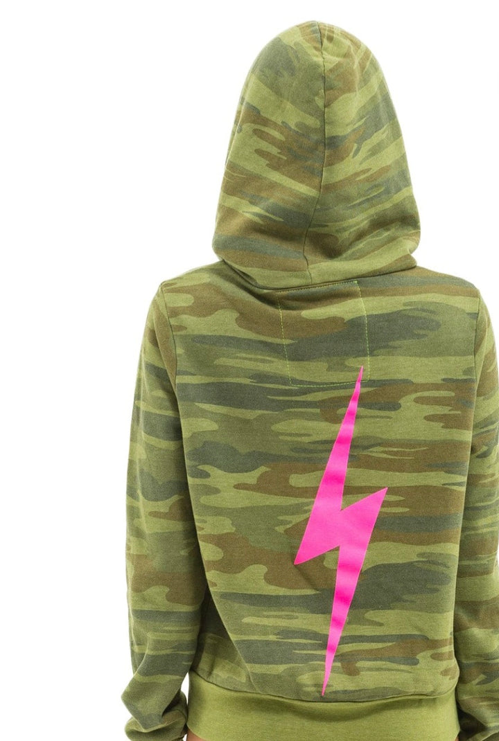 AVIATOR NATION BOLT HOODIE - CAMO // NEON PINK