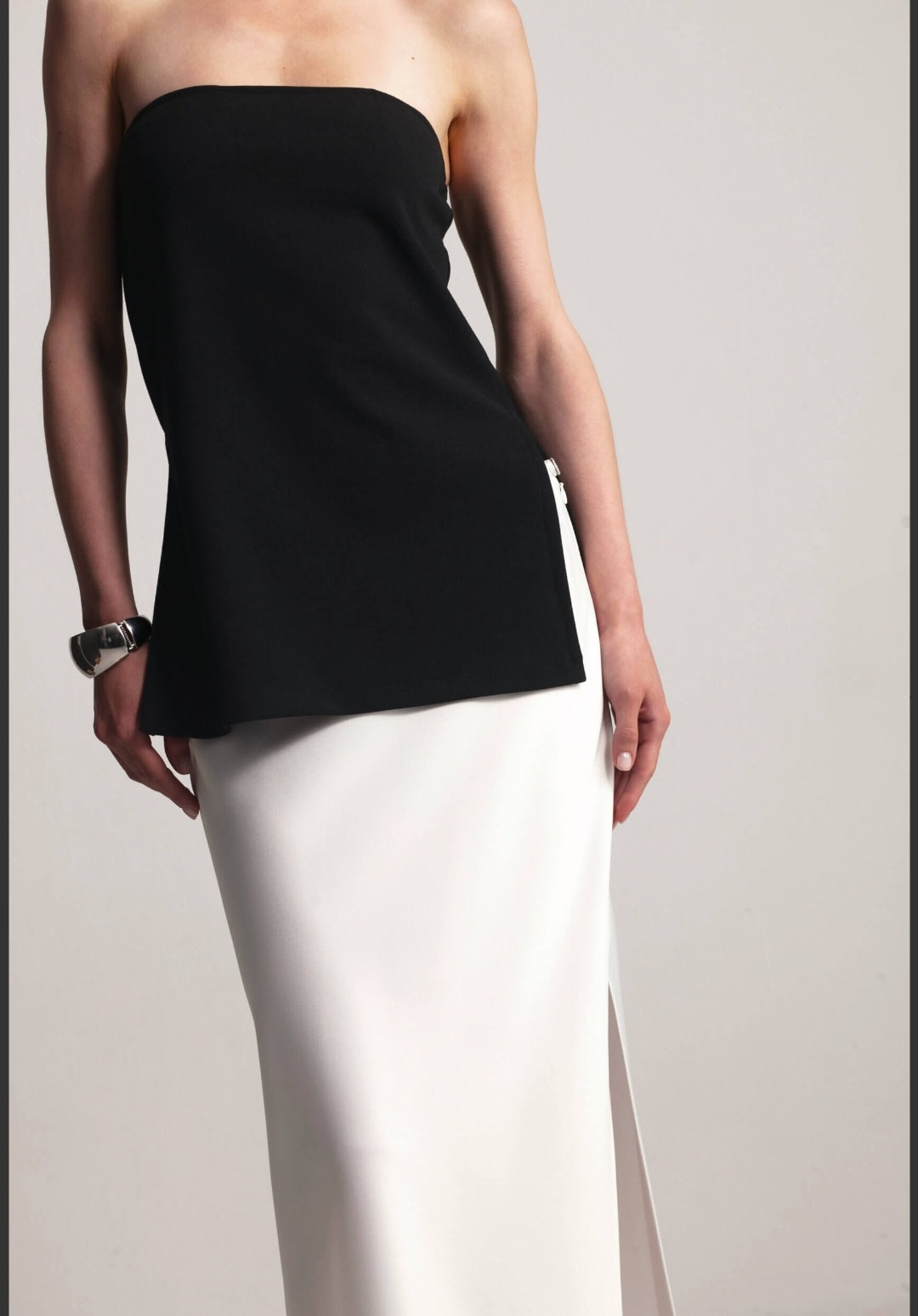 KIANNE Satin Skirt Cloud