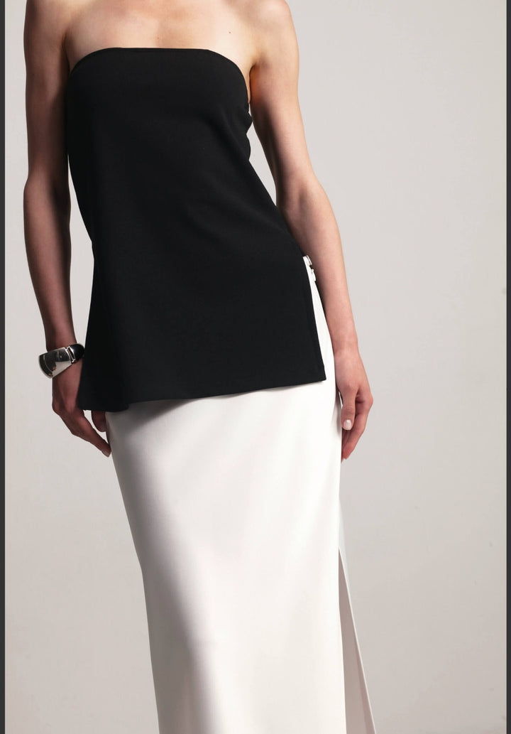 KIANNE Satin Skirt Cloud