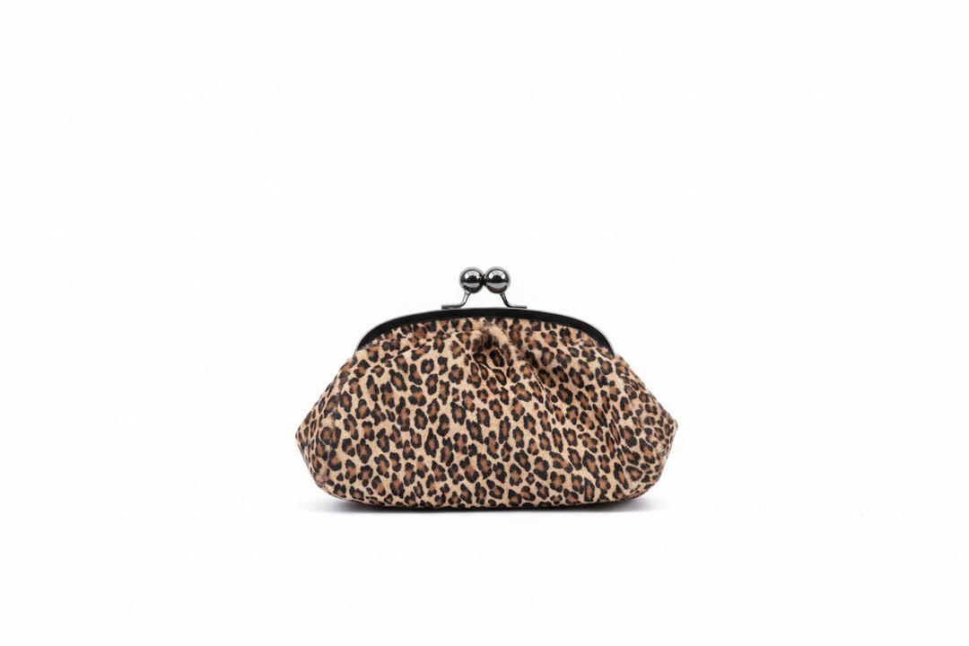 VERA PELLE Clutch Small Leopard
