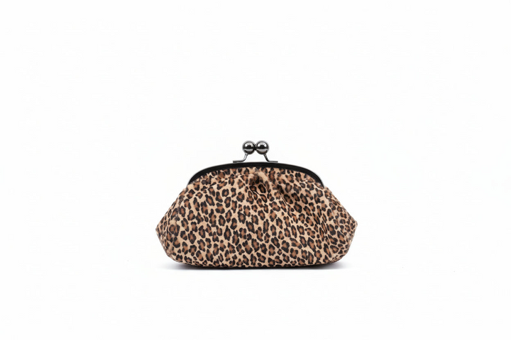 VERA PELLE Clutch Small Leopard