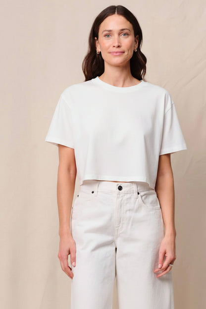 STATESIDE Cloud Jersey Cropped Boy Tee