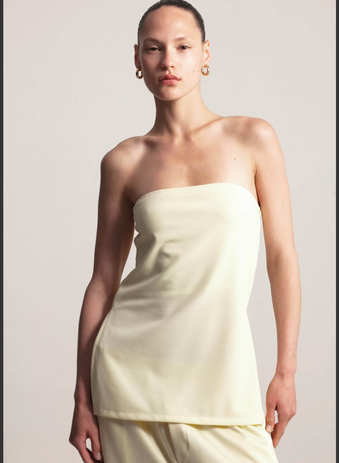 KIANNE Strapless Top Butter