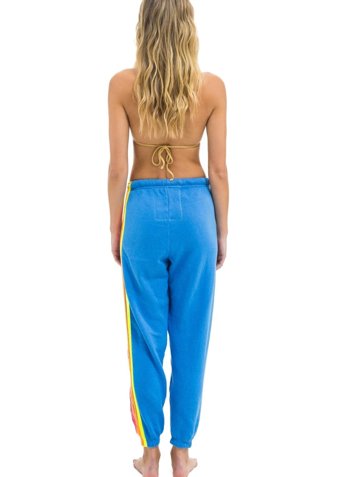 AVIATOR NATION 5 STRIPE SWEATPANTS - COBALT // NEON