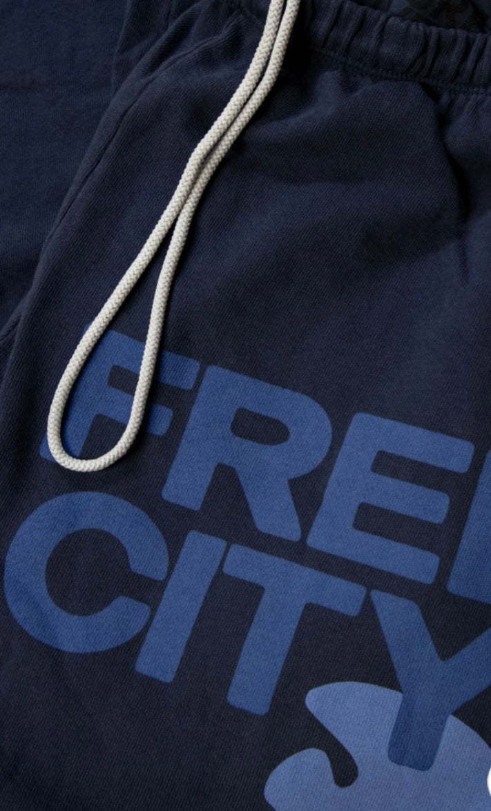 FREECITY sweatpant - moonshrooms/blue