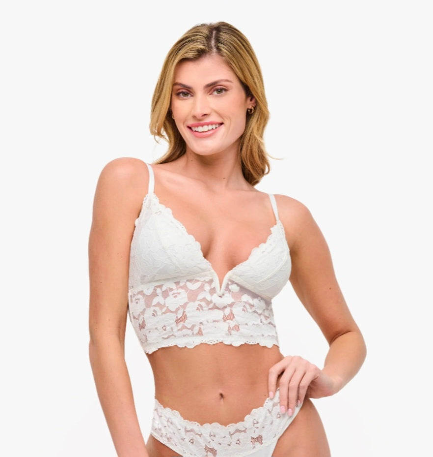 COSABELLA Romanza Longline bralette White