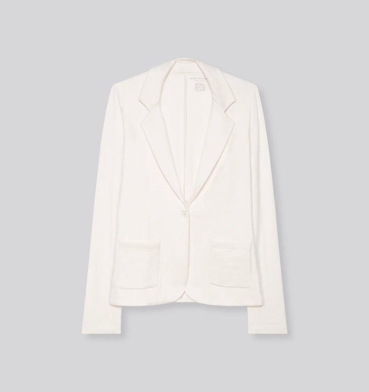 MAJESTIC FILATURES Blazer in Cotton and Cashmere Raw White