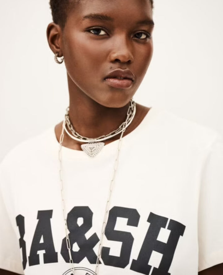 BA&SH Ioni Tee in Ecru