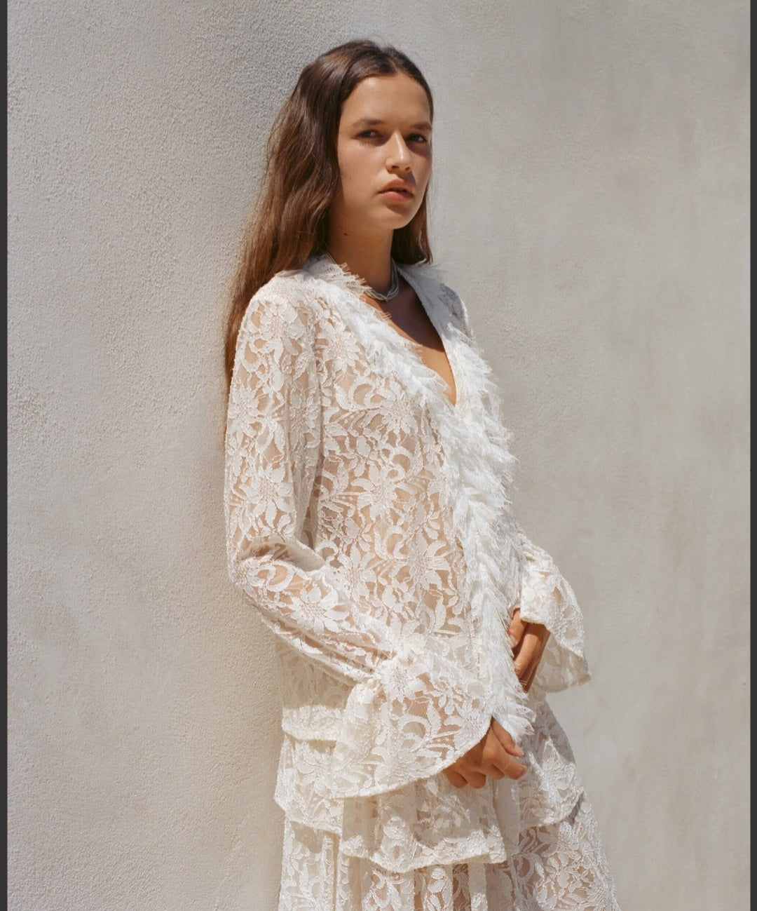 KIANNE Dream Lace Blouse Cloud