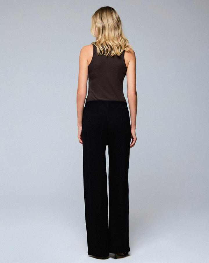 MAJESTIC FILATURES Viscose/Elastane Trousers Black