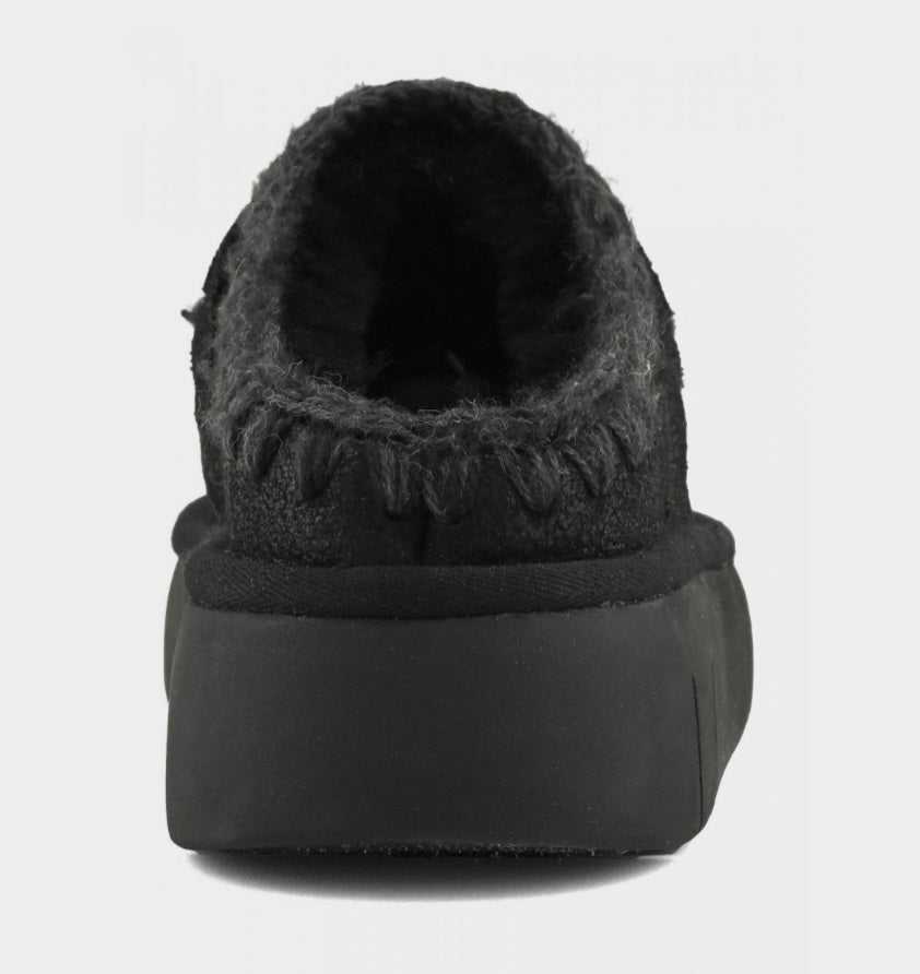 MOU Bounce clog special leather colour Cracked Black