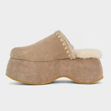 MOU Chunky platform suede In Camel