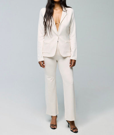 MAJESTIC FILATURES Viscose/Elastane Trousers Cream
