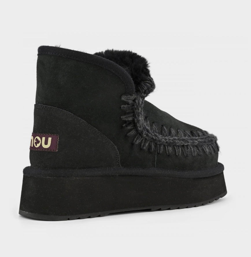 MOU Mini Eskimo Platform Boots Black