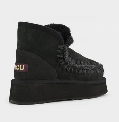 MOU Mini Eskimo Platform Boots Black