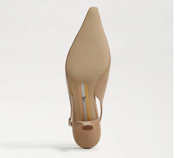 SAM EDELMAN Bianka Slingback Pump In French Sand Leather