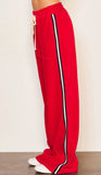 SUNDRY Relaxed Wide Leg Pant in Flare Red