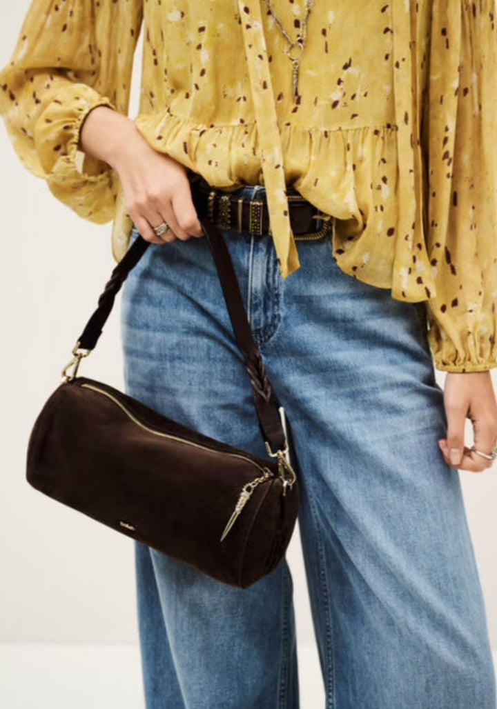 BA&SH BENI BAG Brown Suese