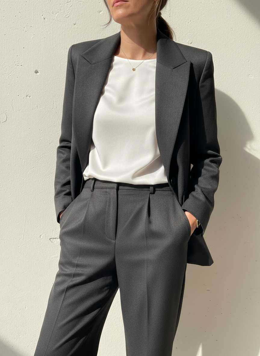 STUDIO PARISIEN Tailored Blazer Black