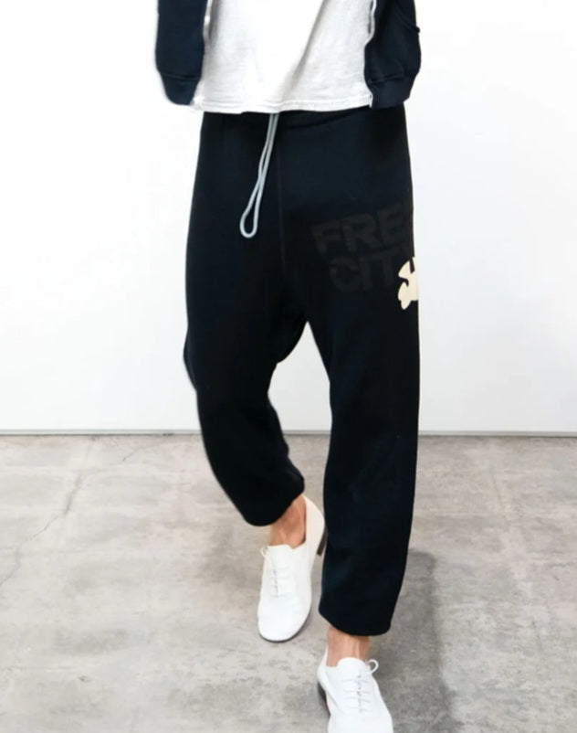 FREECITY SUPERFLUFF LUX OG sweatpant - deepspace/cream