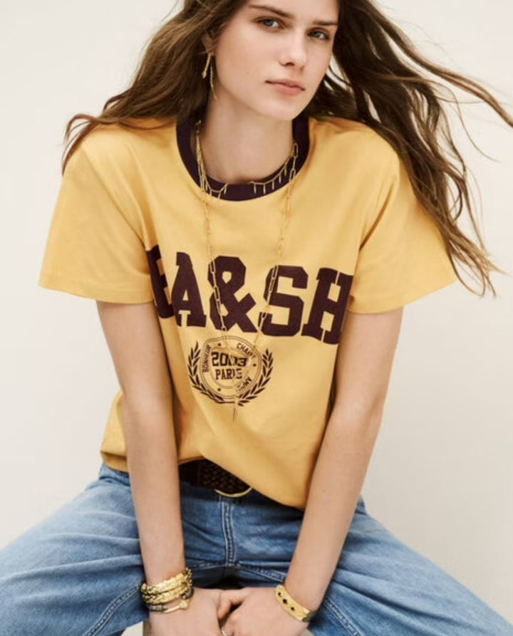 BA&SH Ioni Tee in Yellow