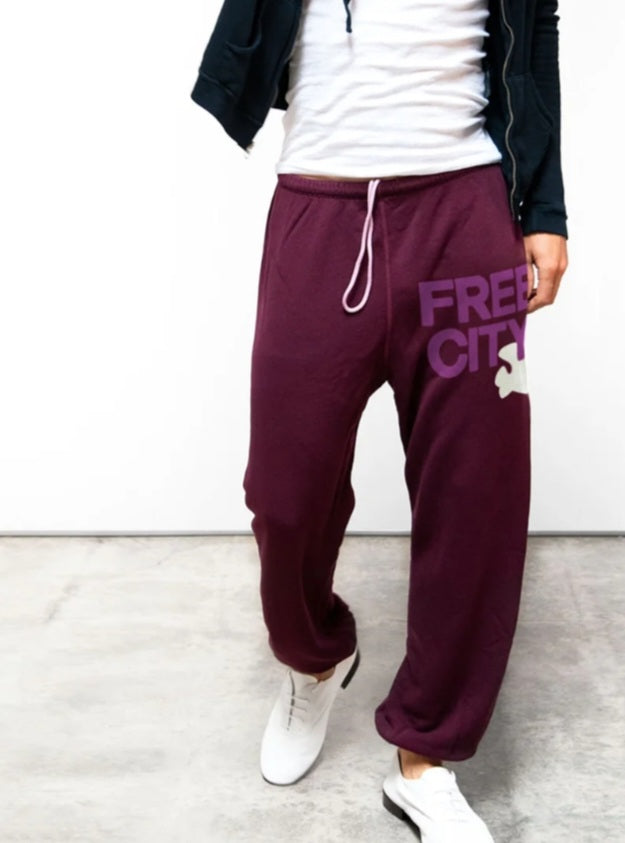 FREECITY SUPERFLUFF LUX OG sweatpant - deeplove/cream