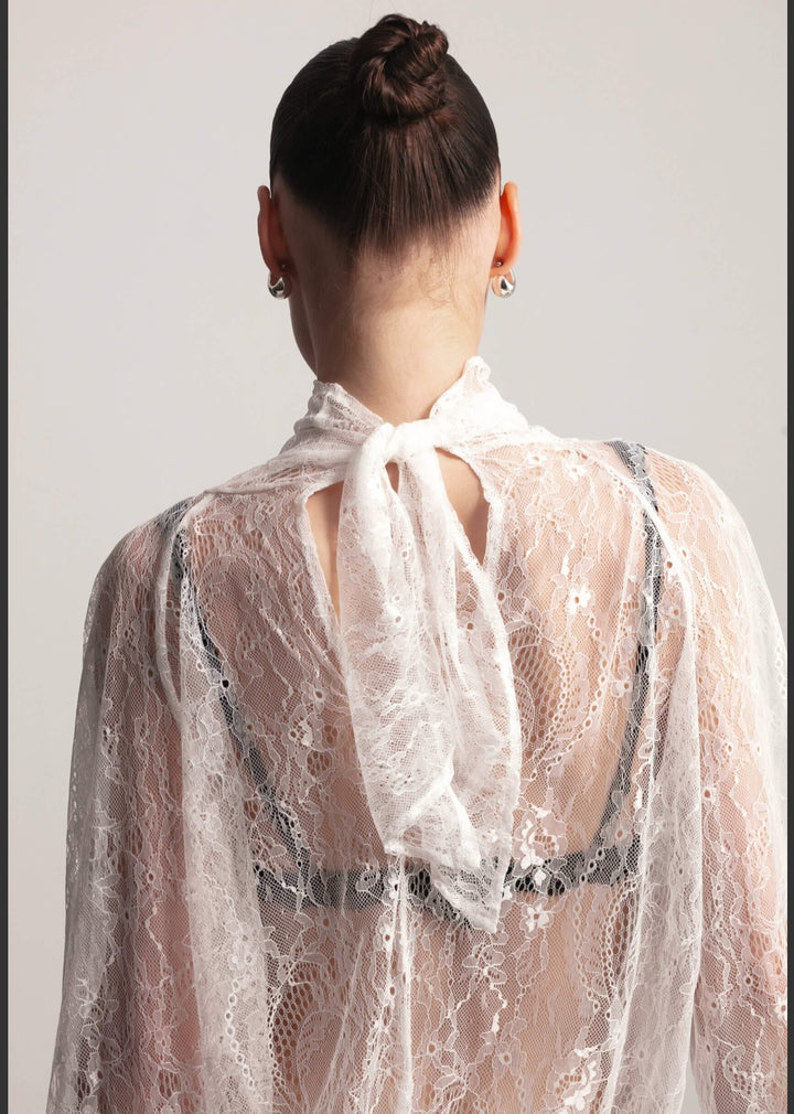 KIANNE Lace Blouse Cloud