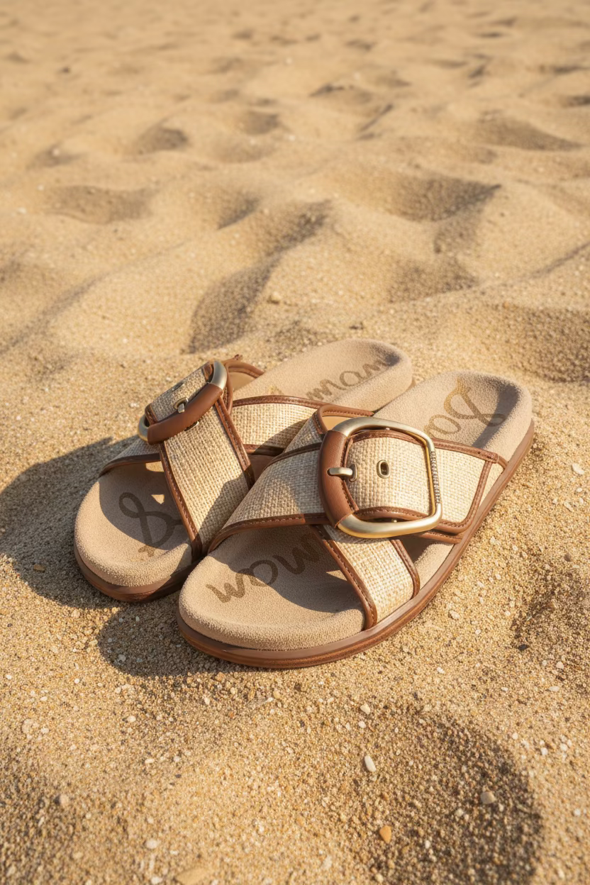 SAM EDELMAN Darla Multi Buckle Slide Sandal