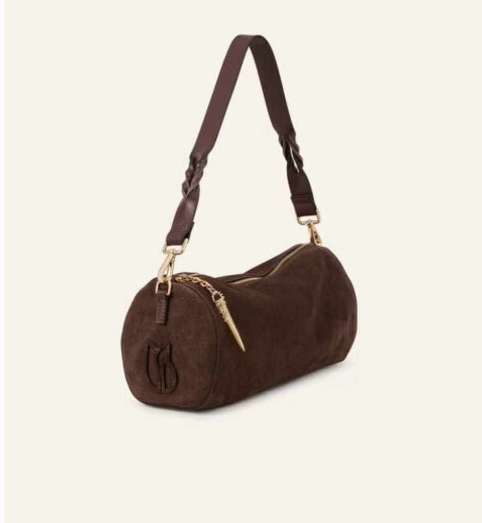 BA&SH BENI BAG Brown Suese