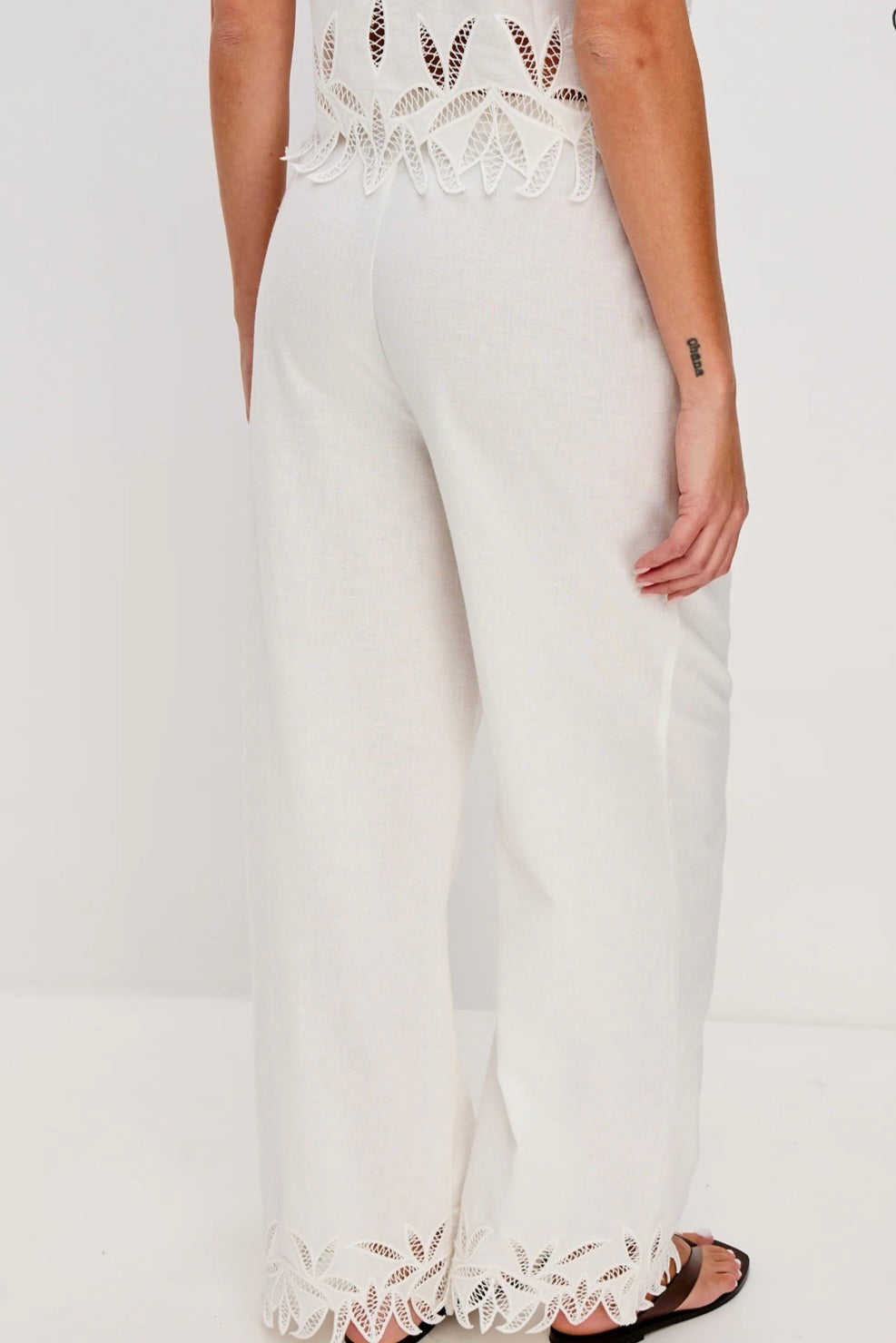 RAILS Emmie Pant White Palm Embroidery