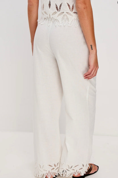 RAILS Emmie Pant White Palm Embroidery