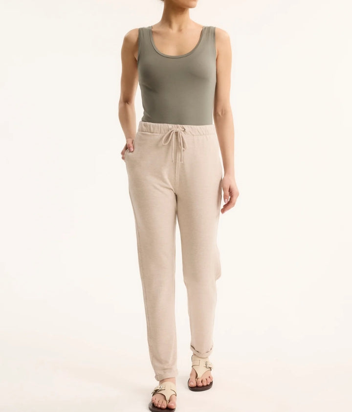 MAJESTIC FILATURES Viscose/Elastane Trousers Ecru