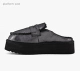 COLORS OF CALIFORNIA Metal Suede Laufer Platform In Black