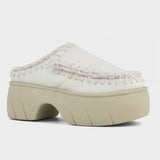 MOU Bounce clog twist In nubuck true white