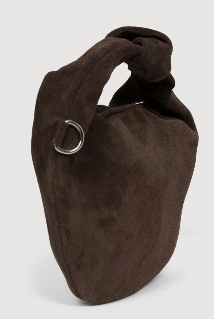 Le Marais Suede handbag Olivia Dark Brown