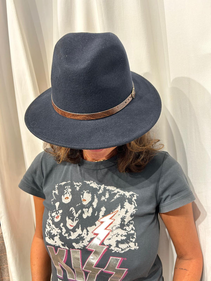 Parisian Fedora Hat Navy