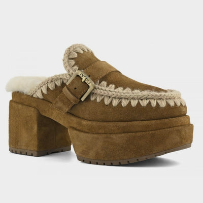 MOU Platform Clog Buckle Strap
Congac